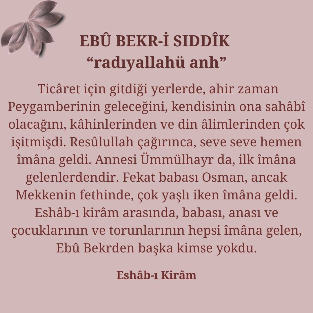 Ebu Bekr-i Sıddık (3)